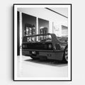 Ferrari F40 Rear View in Black & White