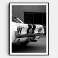 Ford Mustang with Stripes in Black & White