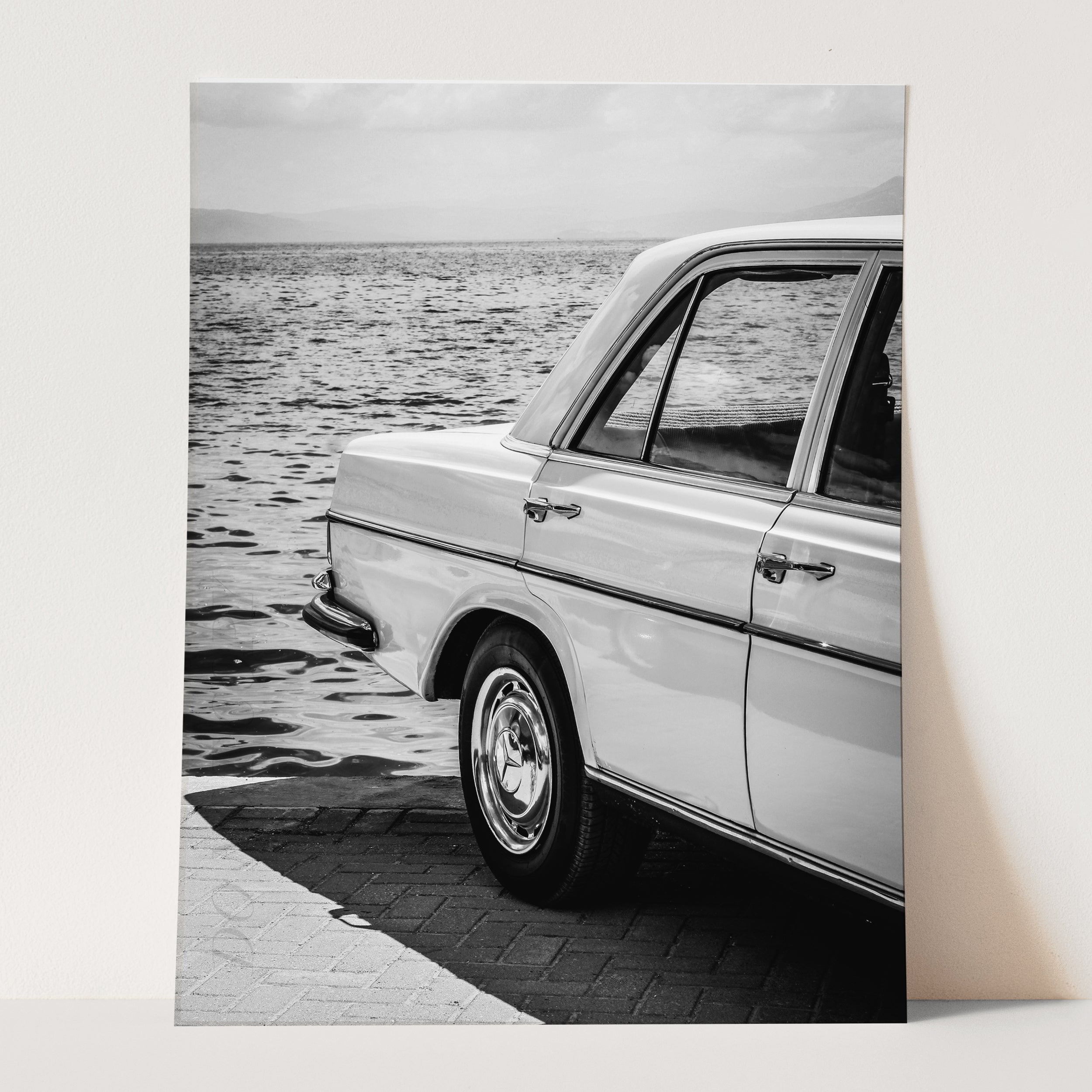 Classic Mercedes Benz by the Ocean