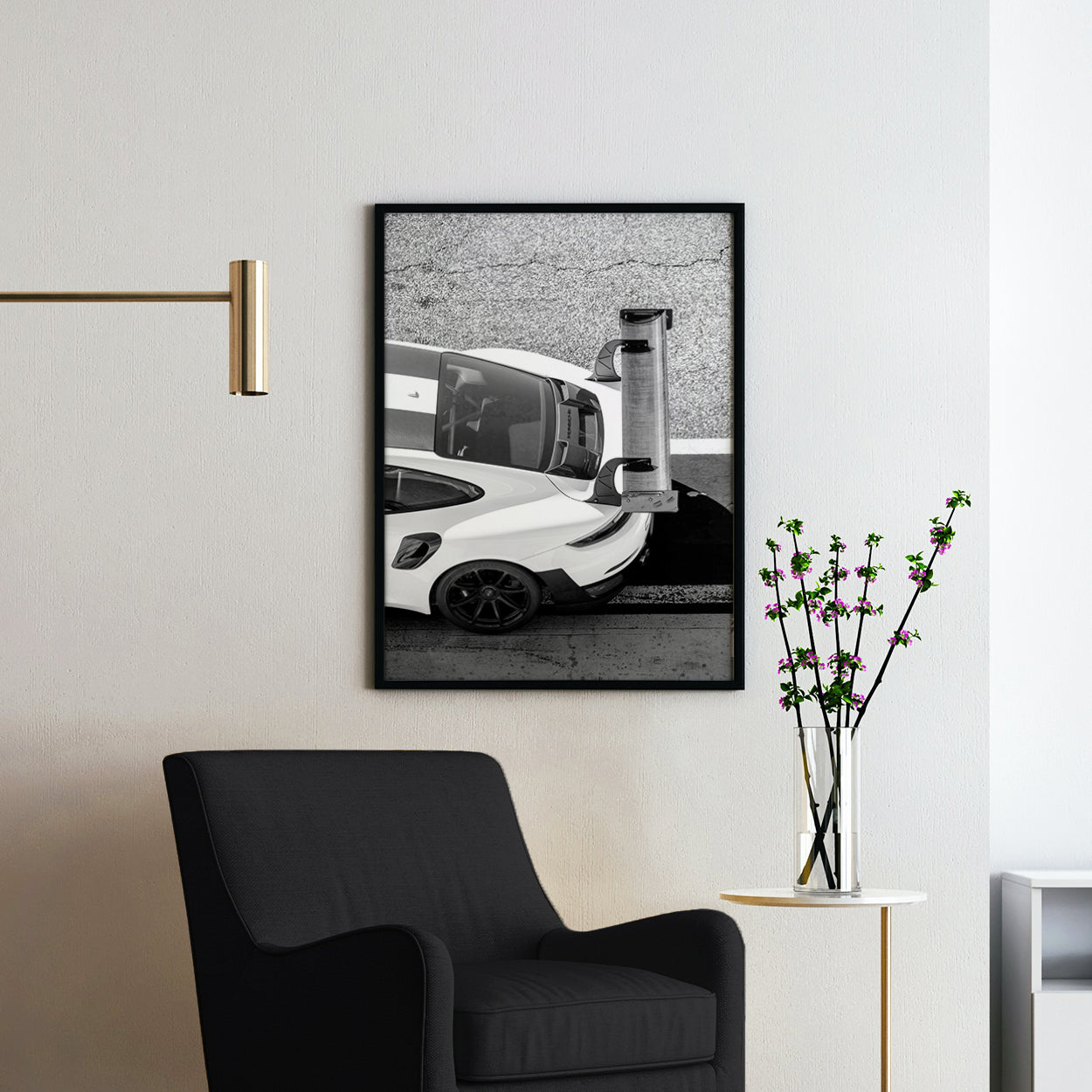 Black & White Porsche 911 GT3 RS